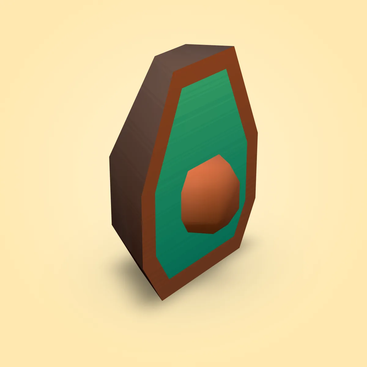 Avocado Half Model