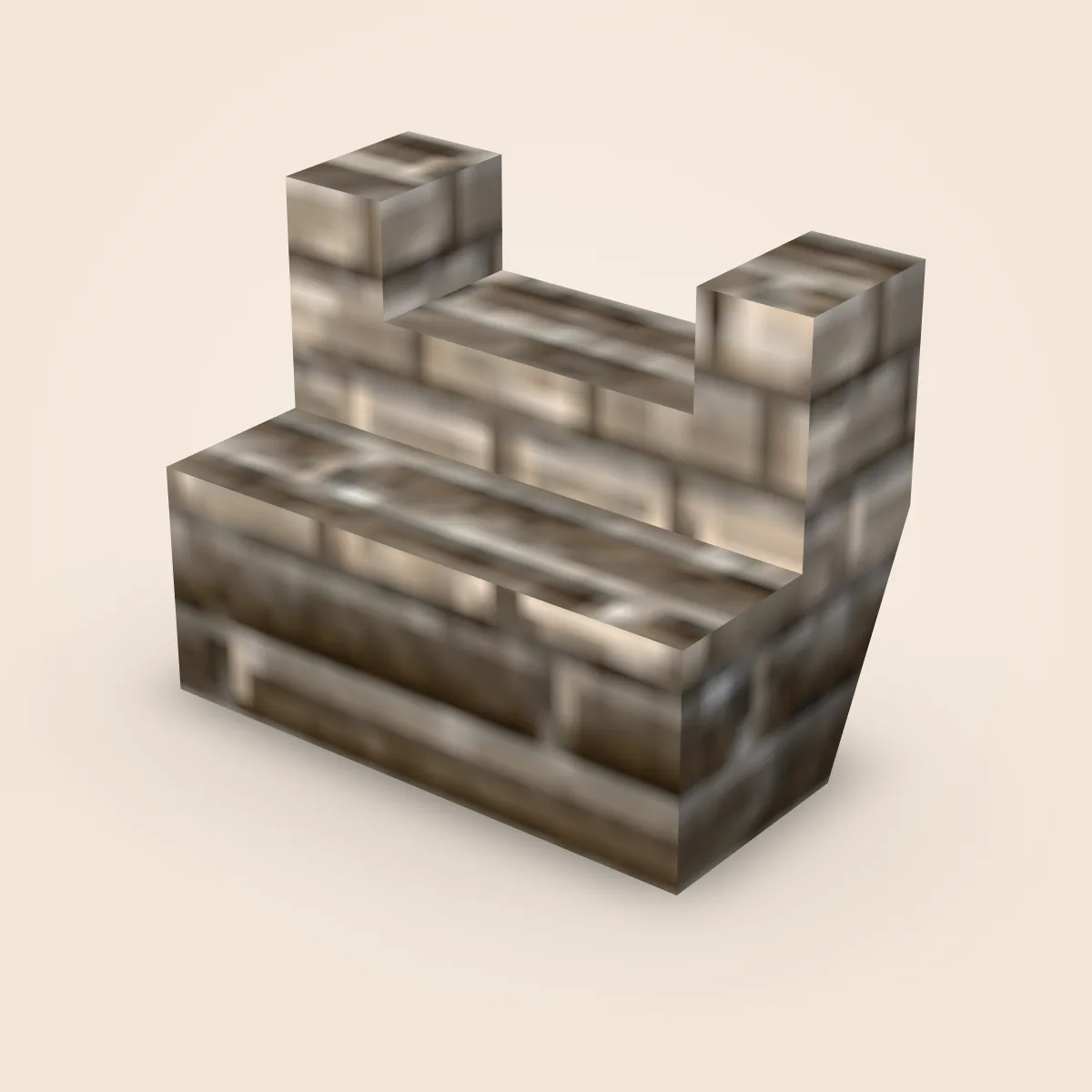Battlement Half (Retro Fantasy) Model
