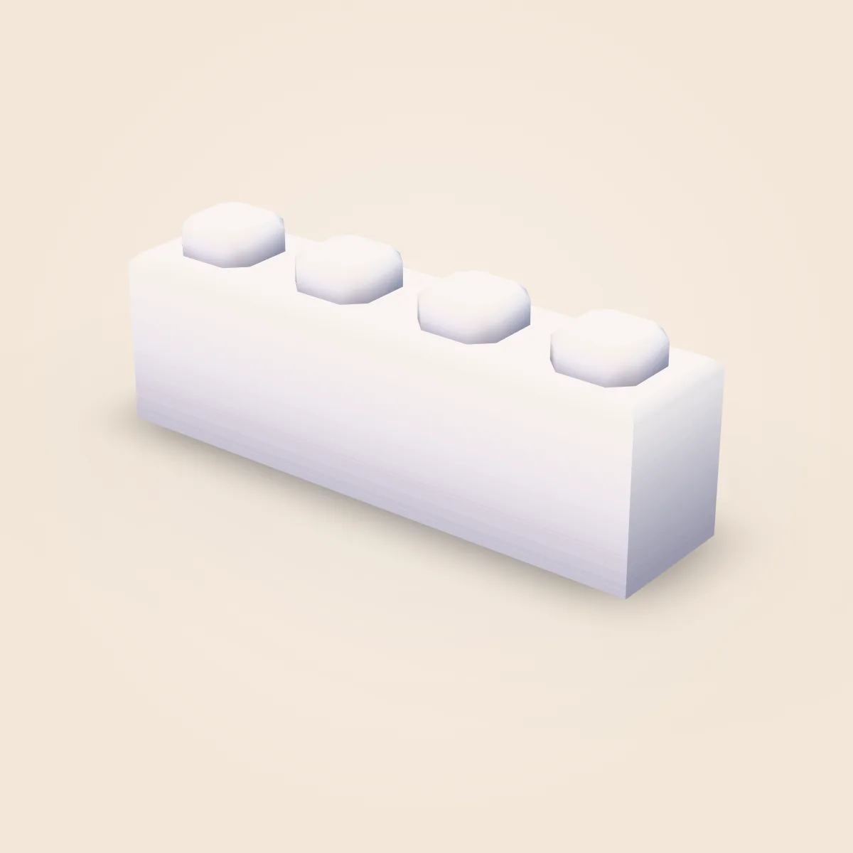 Bevel Detailed Brick 1x4 Model
