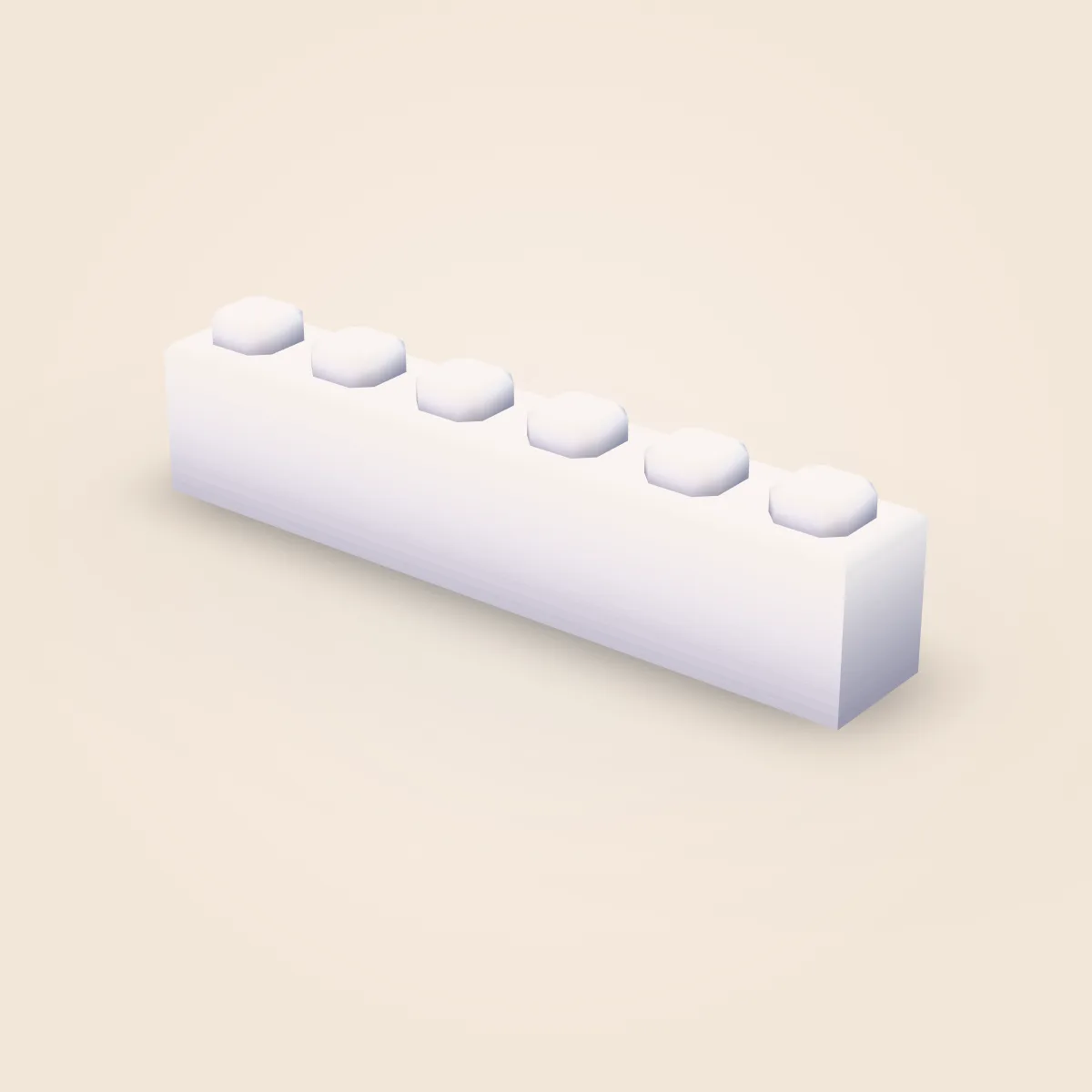 Bevel Detailed Brick 1x6 Model