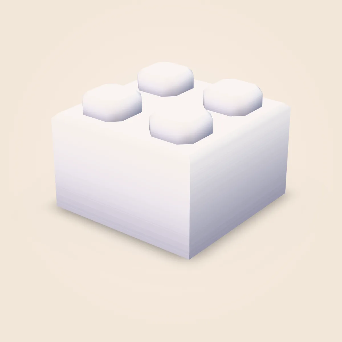 Bevel Detailed Brick 2x2 Model