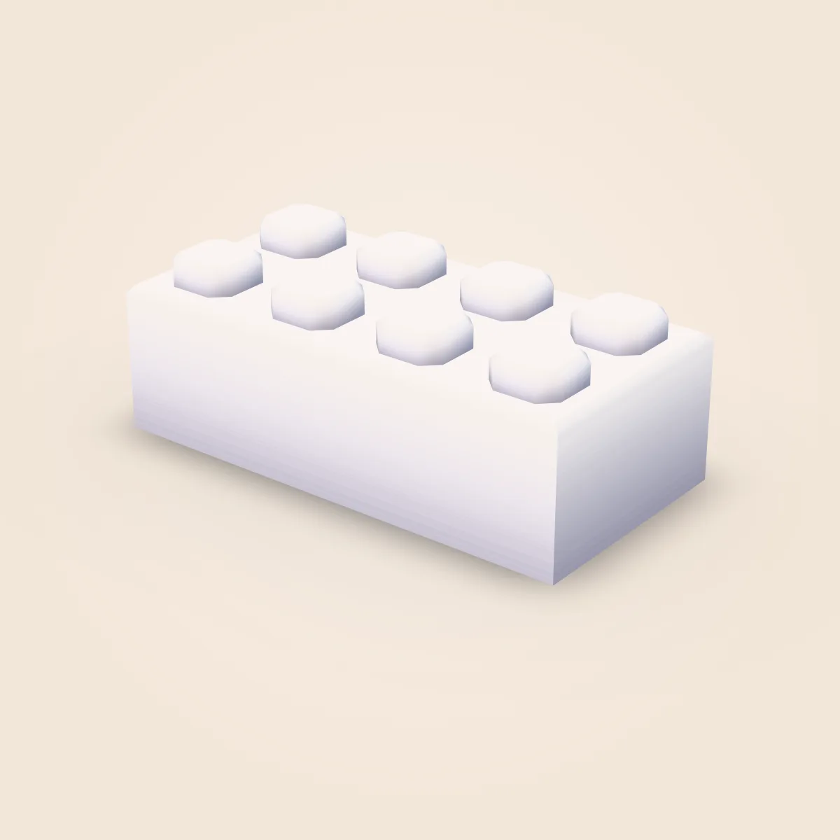 Bevel Detailed Brick 2x4 Model