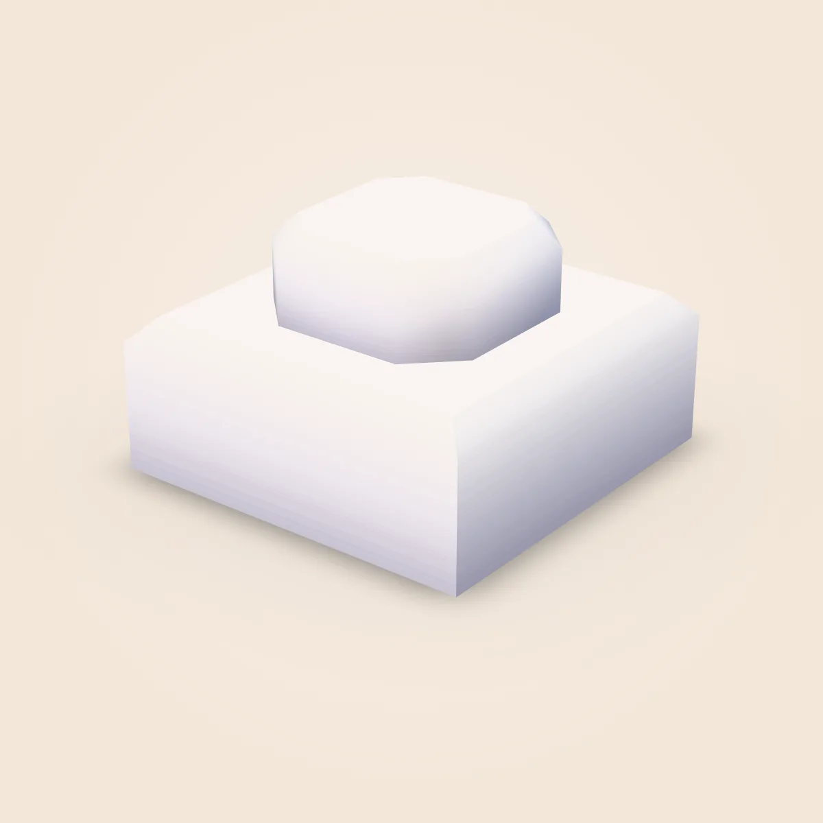 Bevel Detailed Plate 1x1 Model