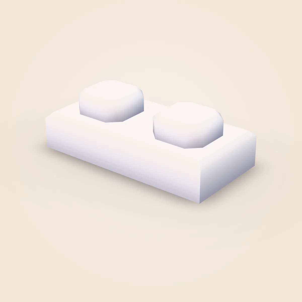 Bevel Detailed Plate 1x2 Model