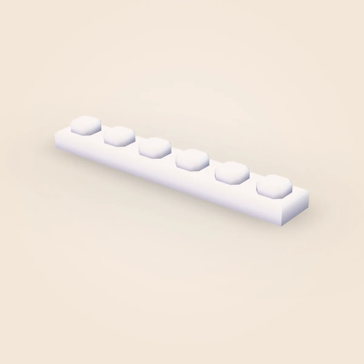 Bevel Detailed Plate 1x6 Model