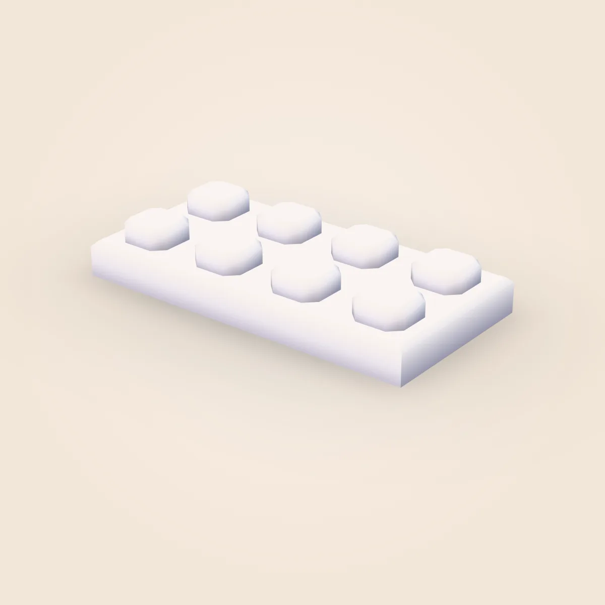 Bevel Detailed Plate 2x4 Model
