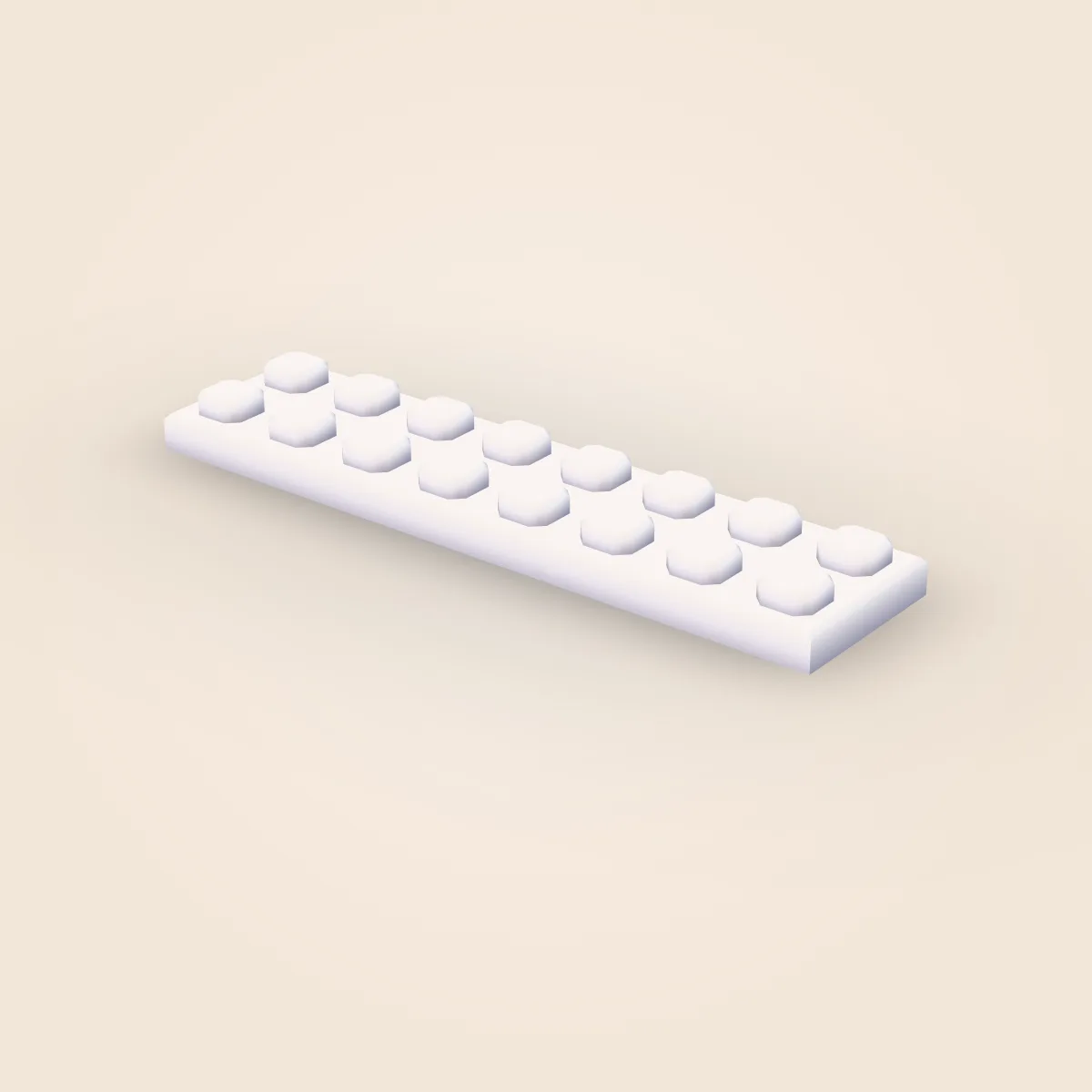 Bevel Detailed Plate 2x8 Model