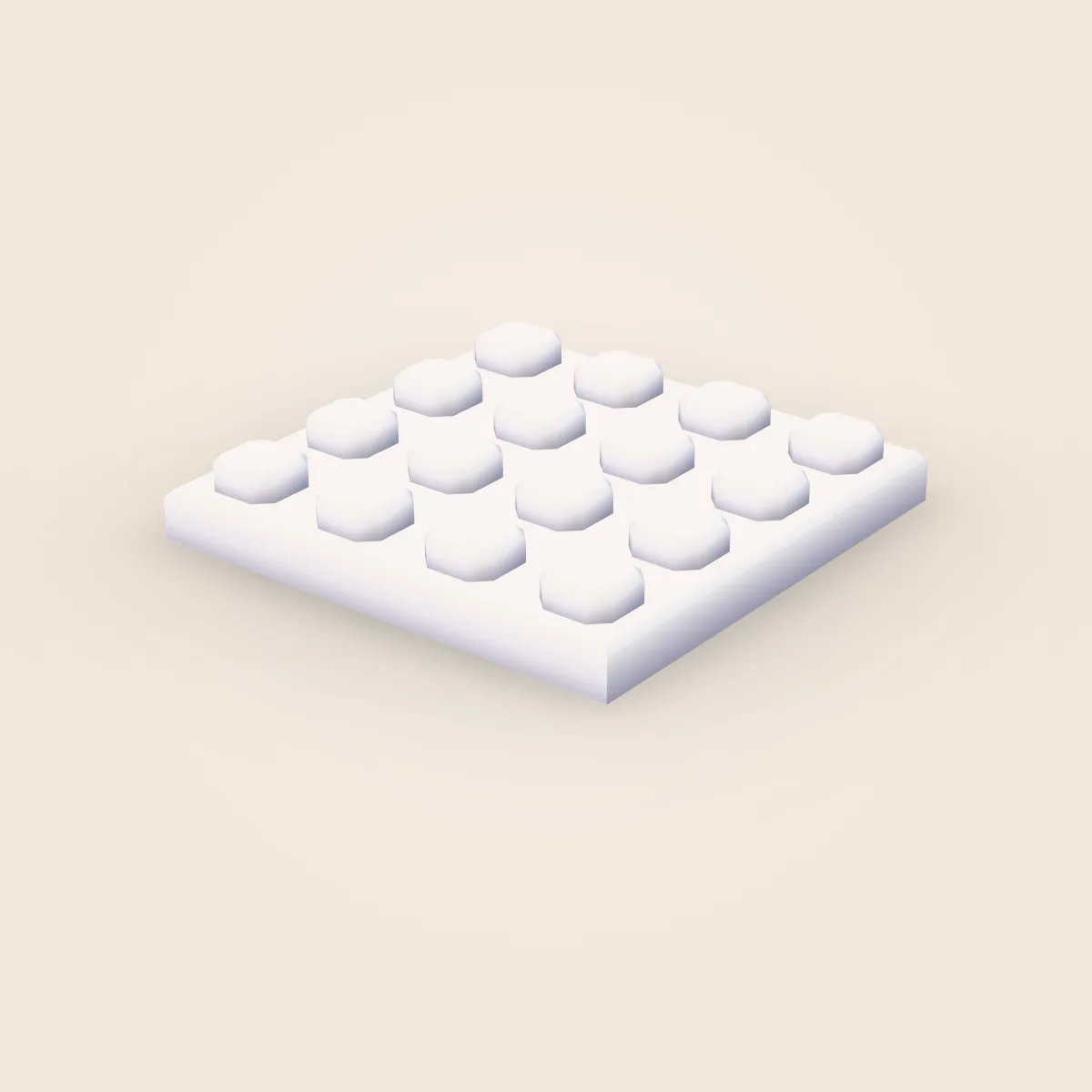 Bevel Detailed Plate 4x4 Model