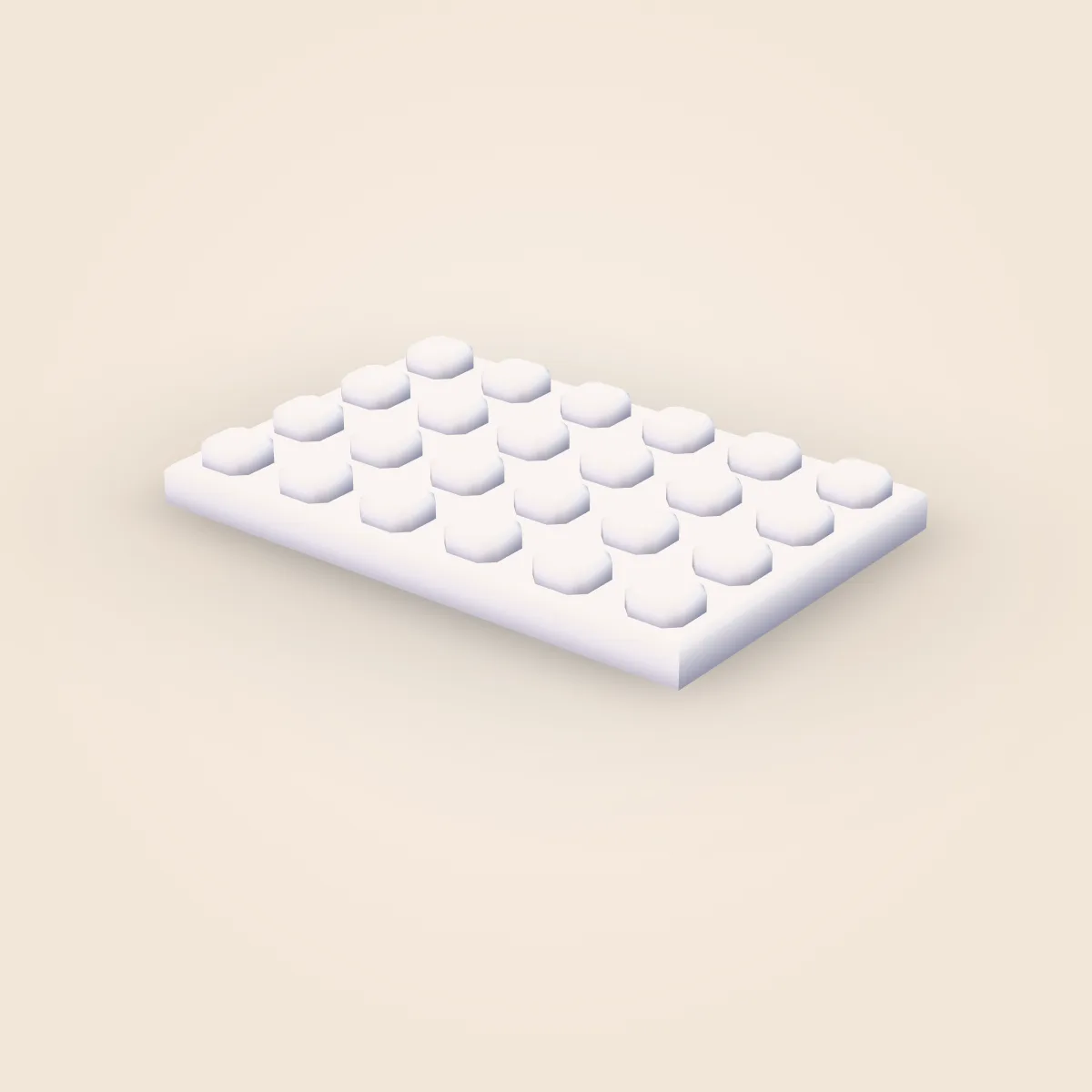Bevel Detailed Plate 4x6 Model