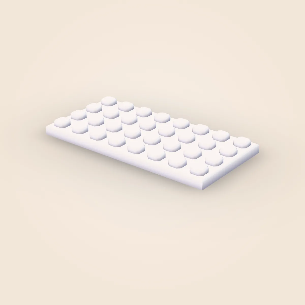 Bevel Detailed Plate 4x8 Model