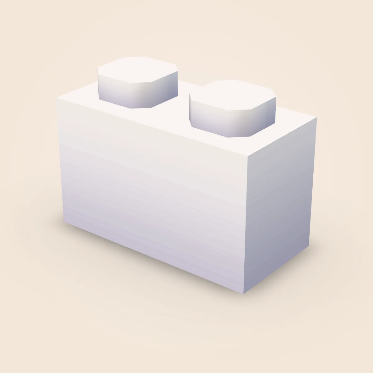Bevel Simple Brick 1x2 Model
