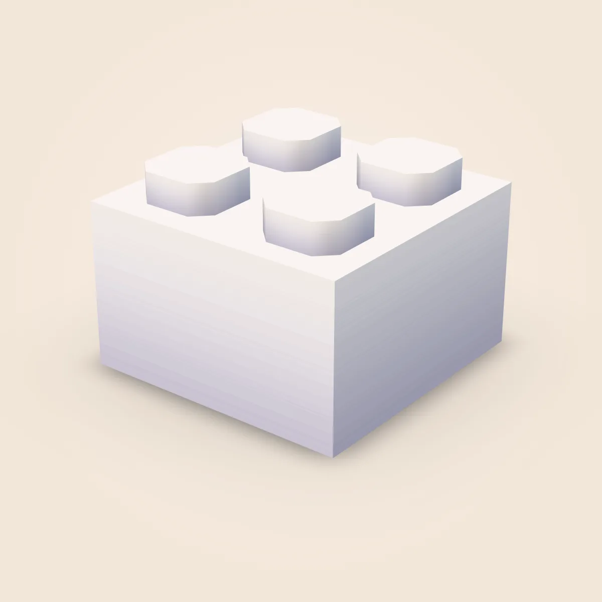 Bevel Simple Brick 2x2 Model