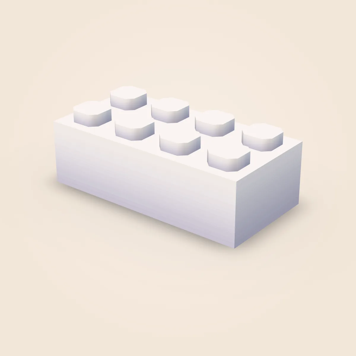 Bevel Simple Brick 2x4 Model