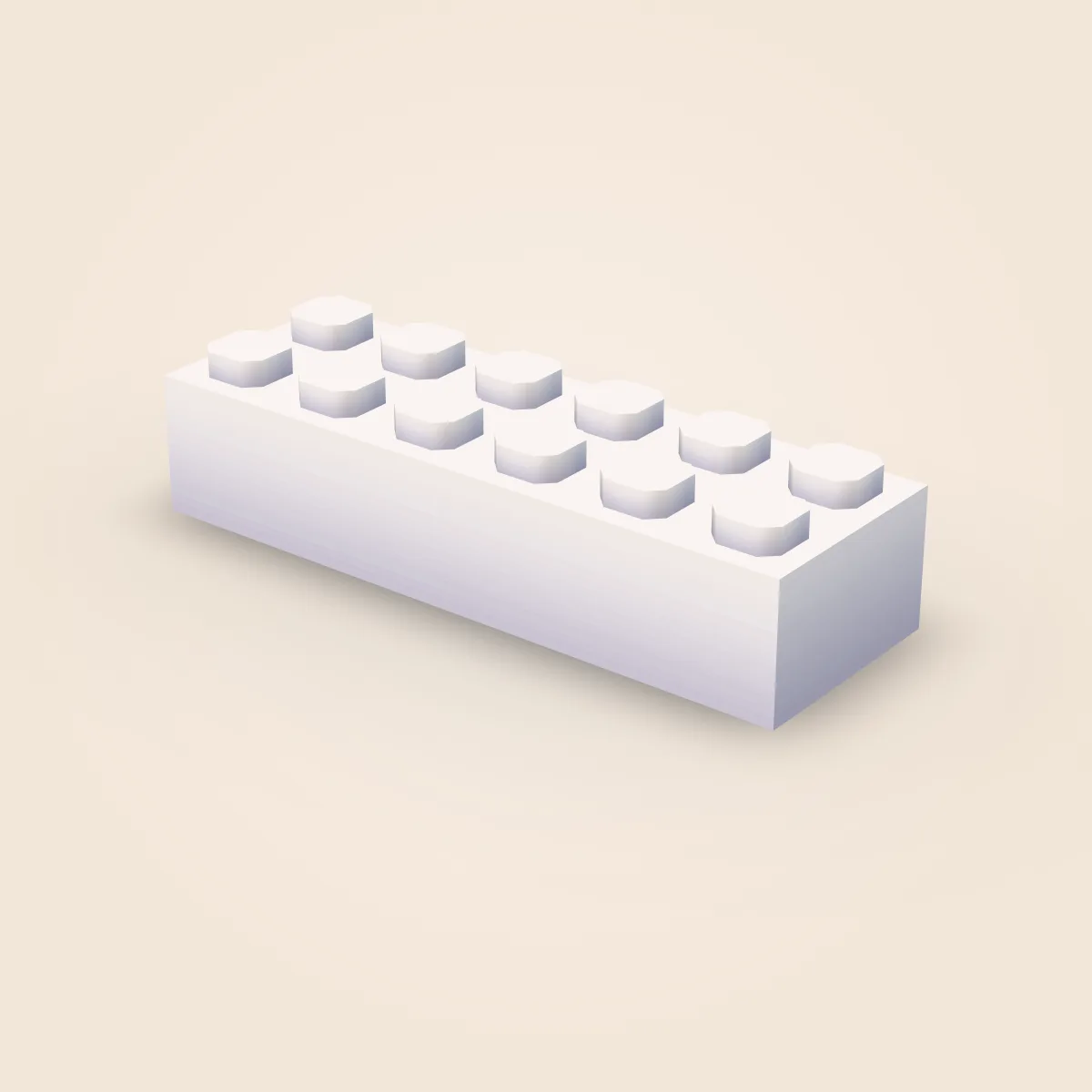 Bevel Simple Brick 2x6 Model