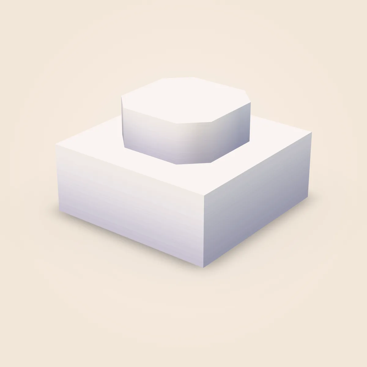 Bevel Simple Plate 1x1 Model