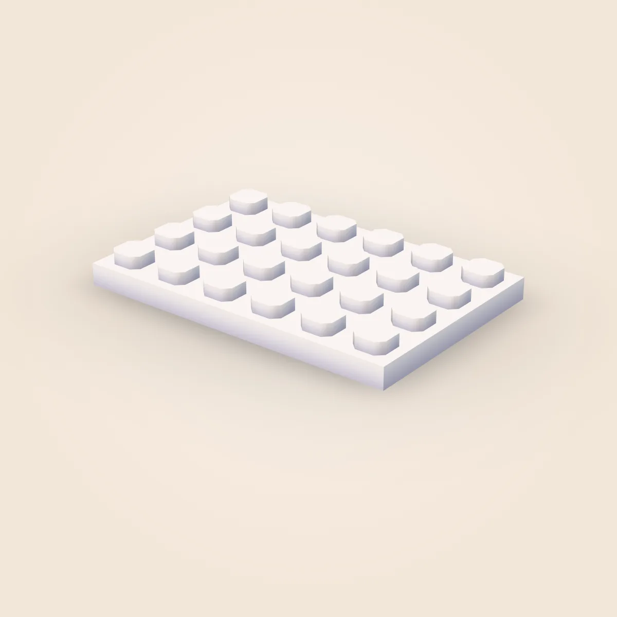 Bevel Simple Plate 4x6 Model