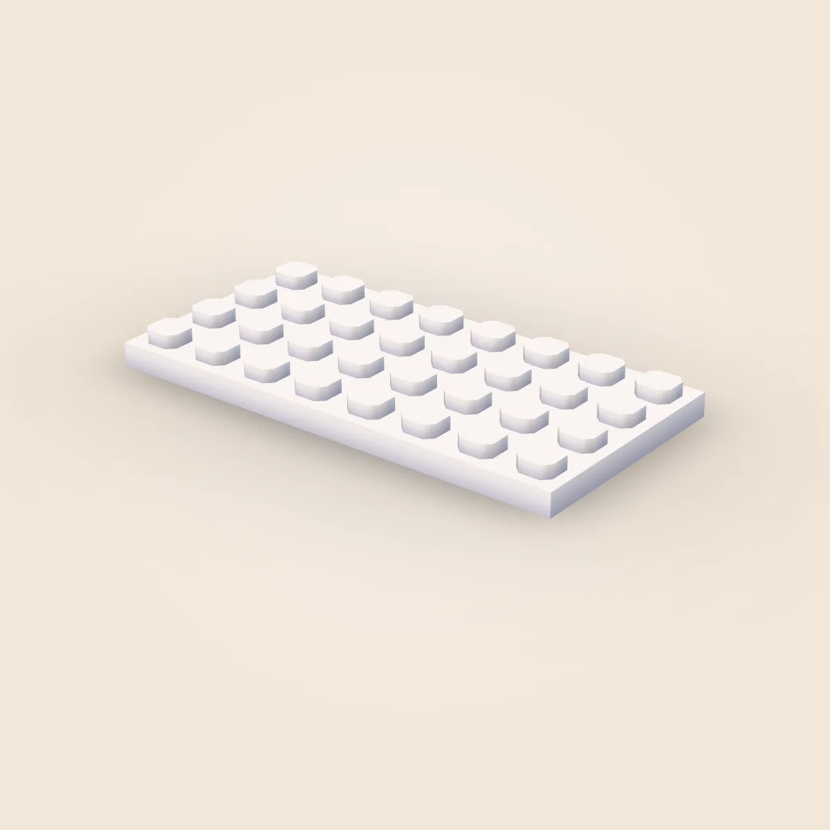 Bevel Simple Plate 4x8 Model