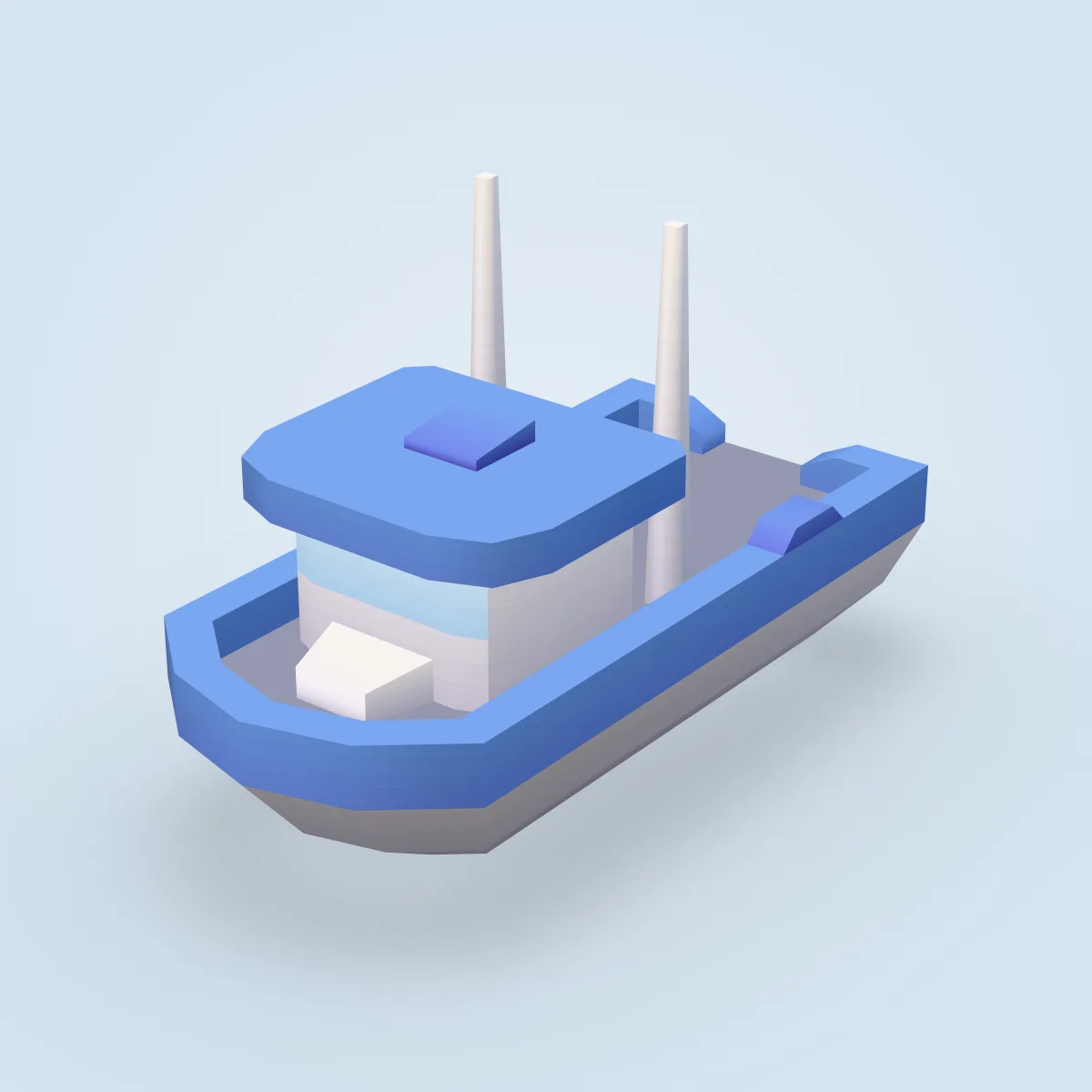 Boat Fishing Small Model