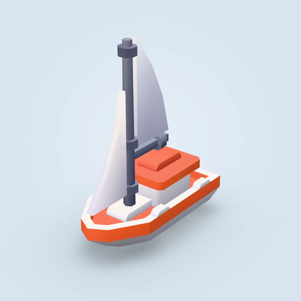 Boat Sail Type A Model