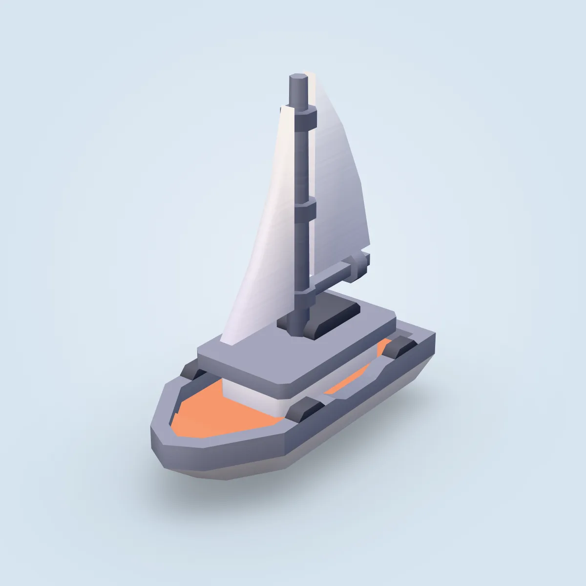 Boat Sail Type B Model