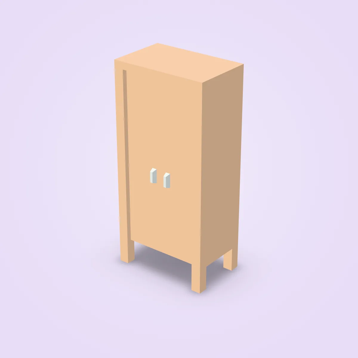 Bookcase Closed Doors Model