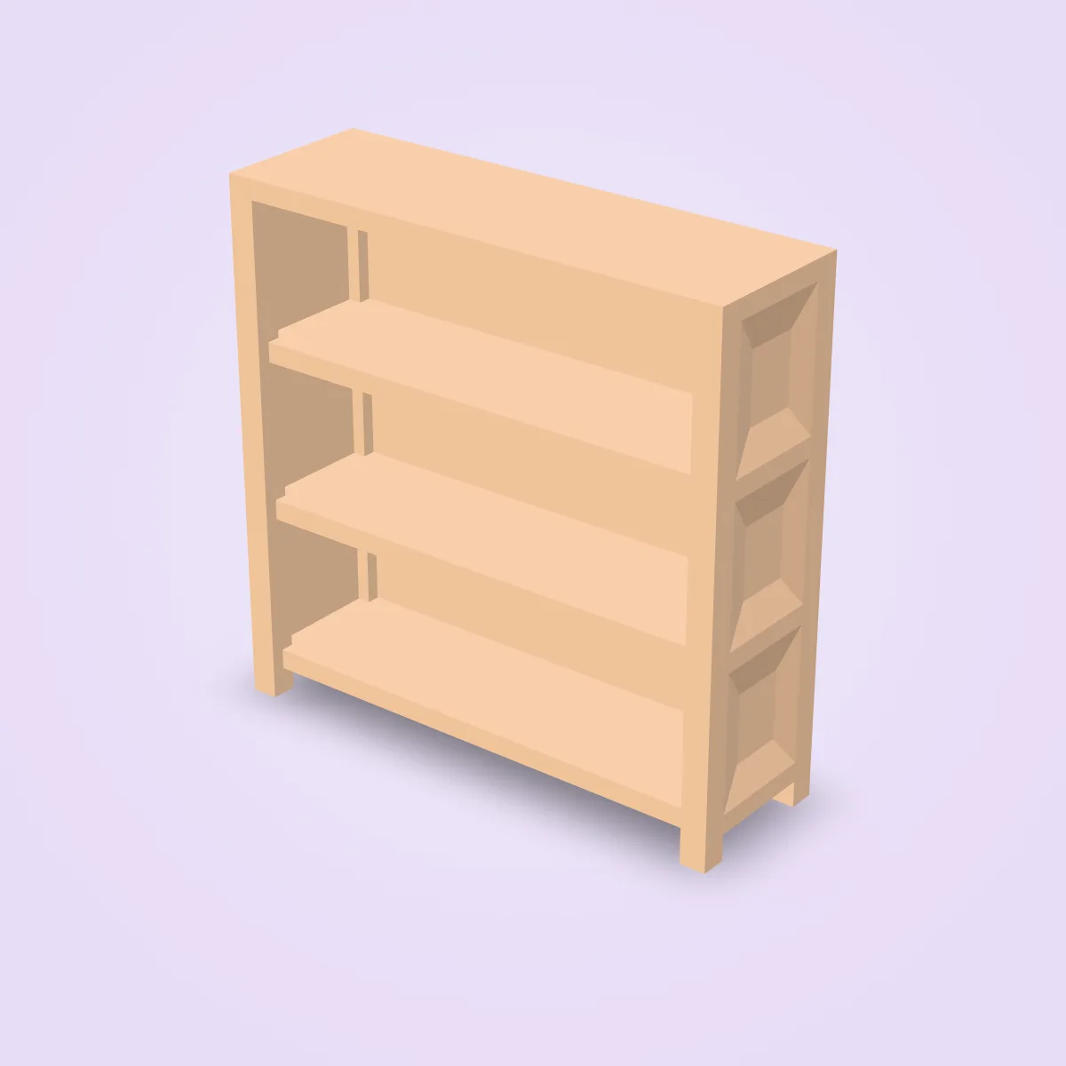 Bookcase Closed Wide Model