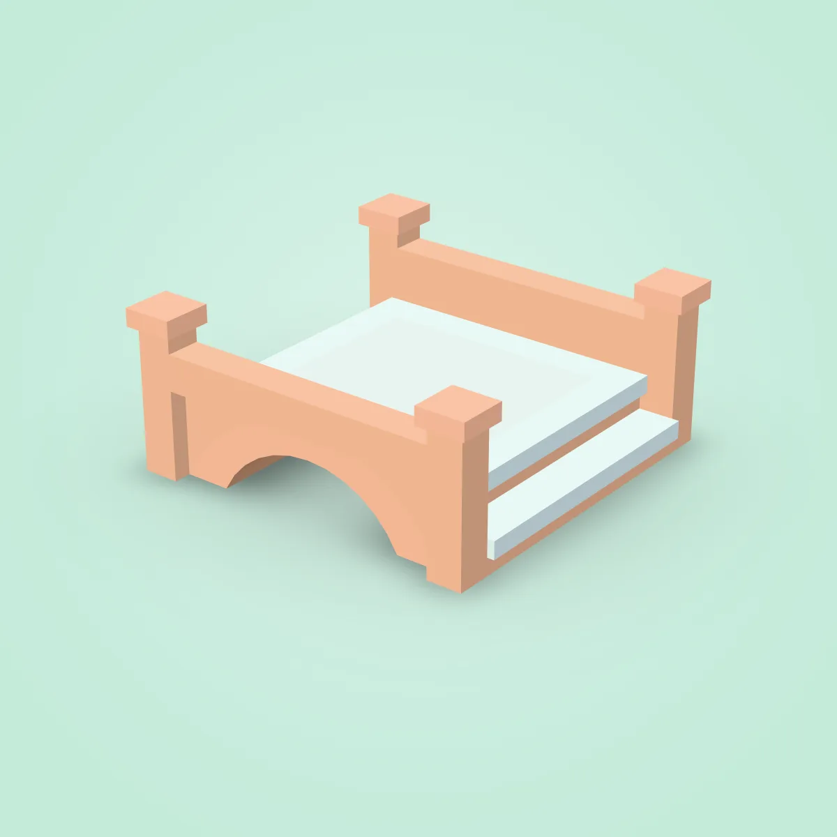 Bridge Wood Round Model