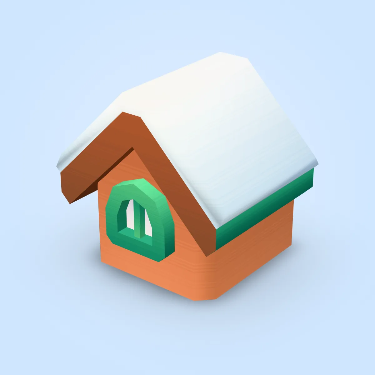 Cabin Roof Snow Dormer Model