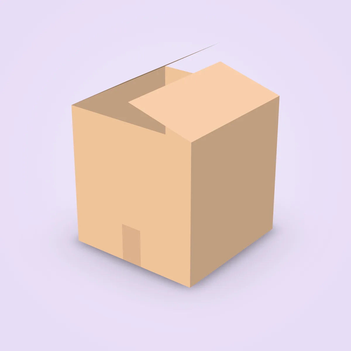 Cardboard Box Closed Model