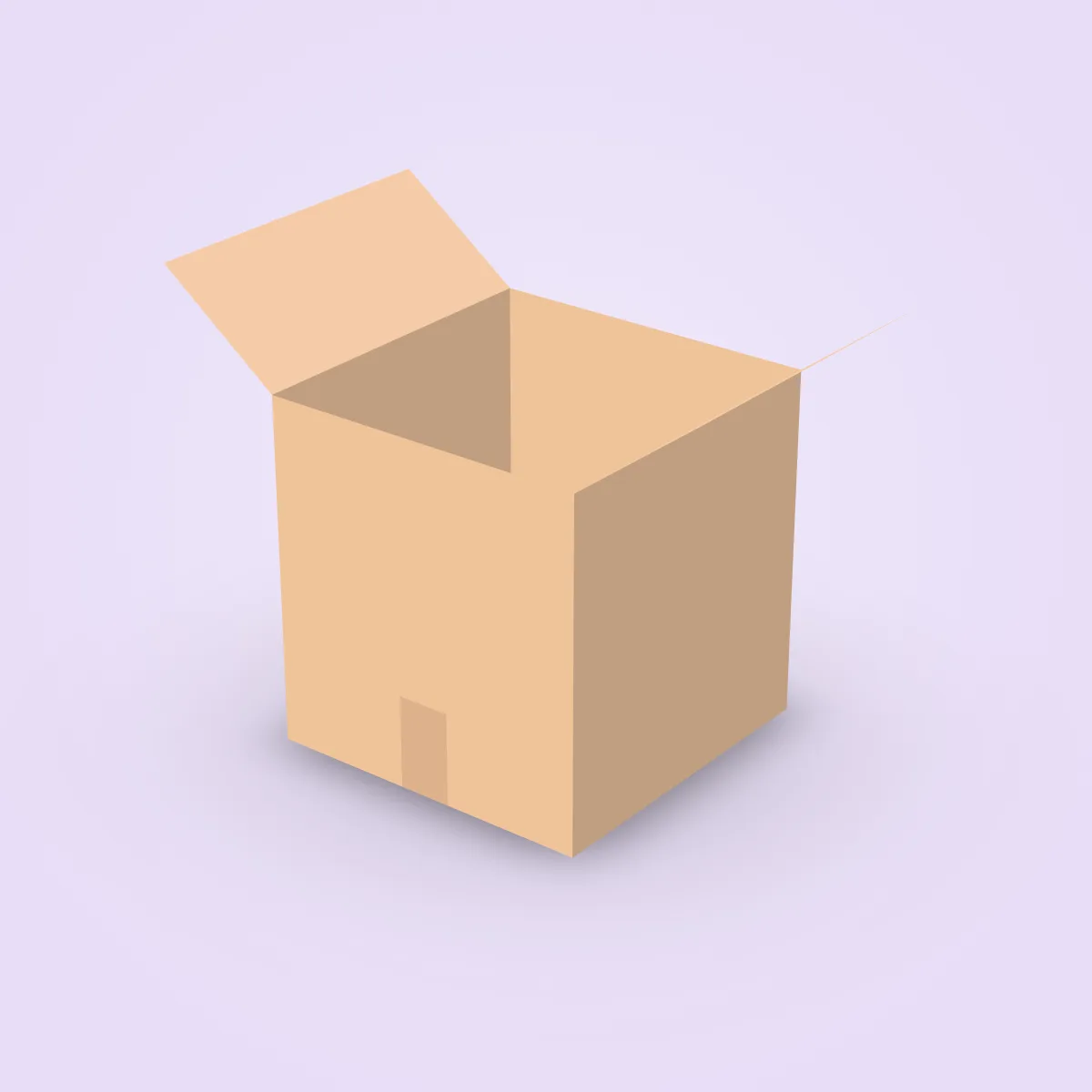 Cardboard Box Open Model