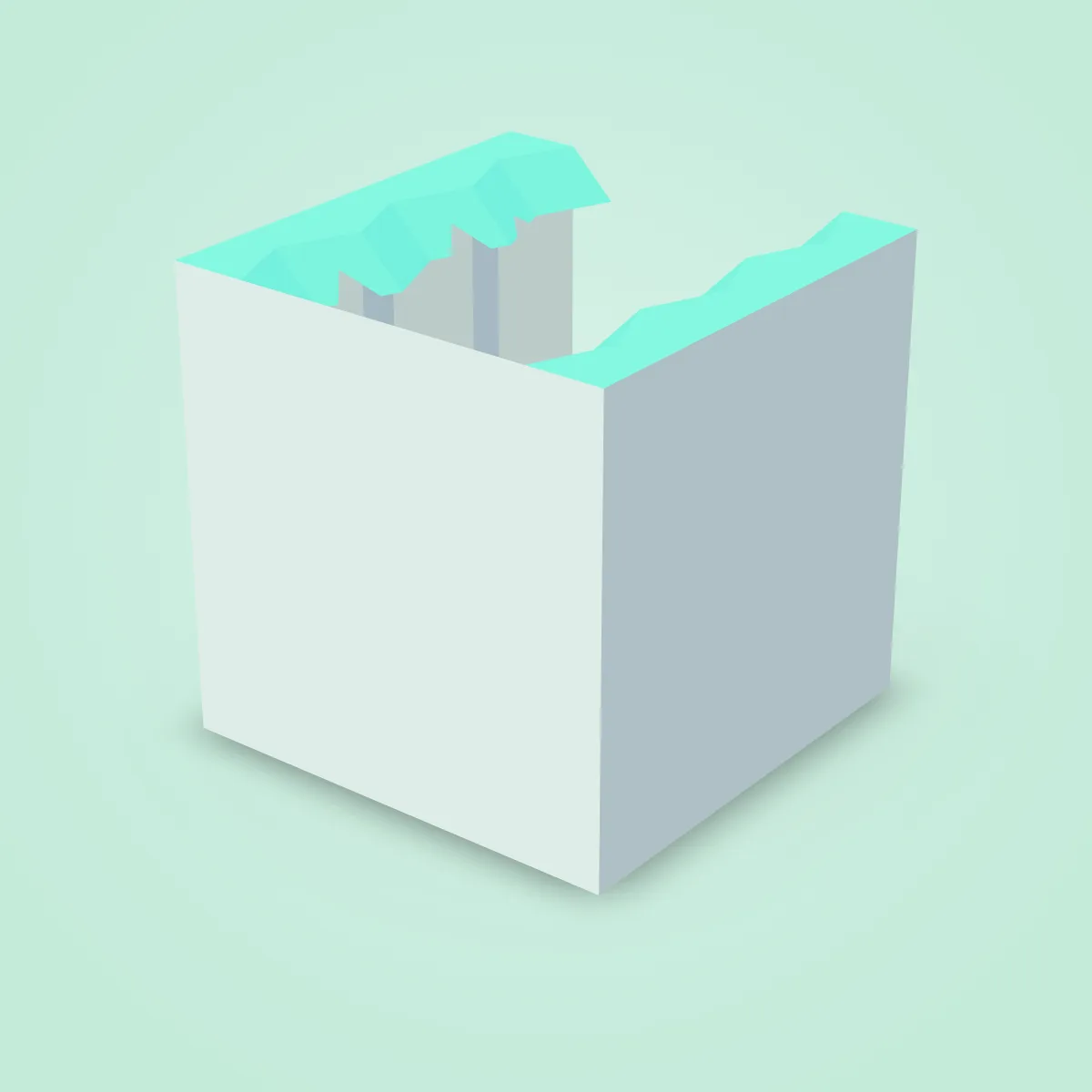 Cliff Block Slope Walls Stone Model