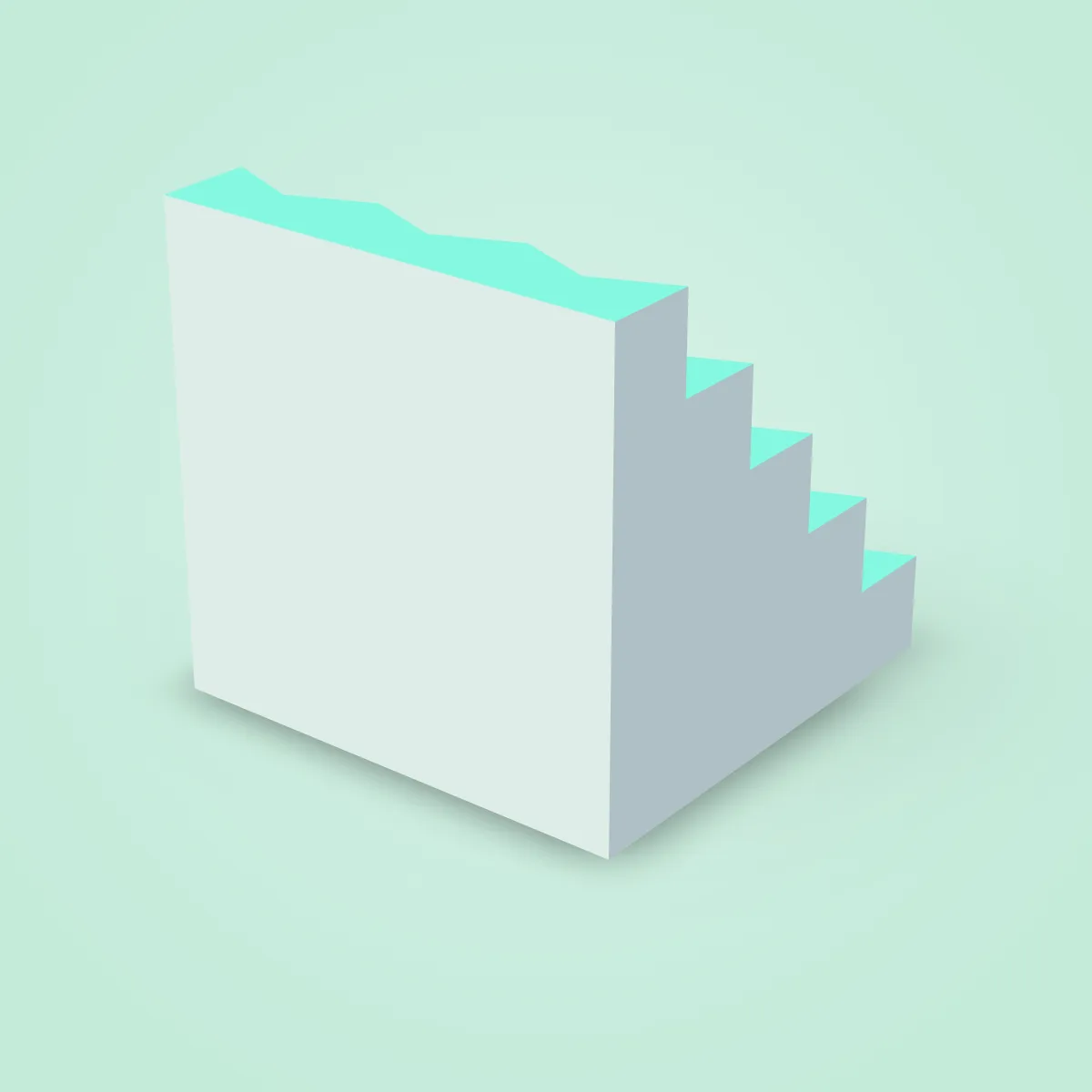 Cliff Steps Stone Model