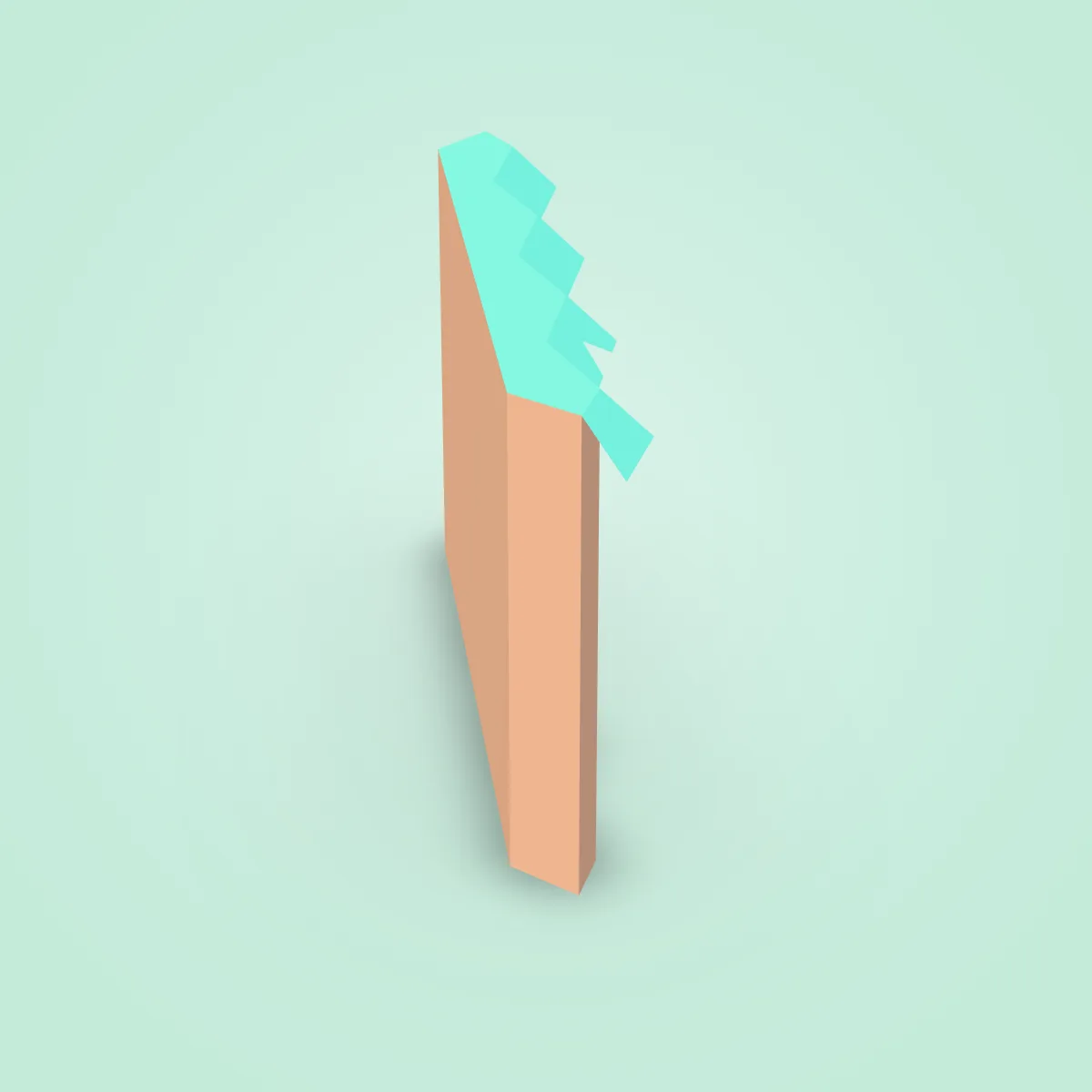 Cliff Top Diagonal Rock Model