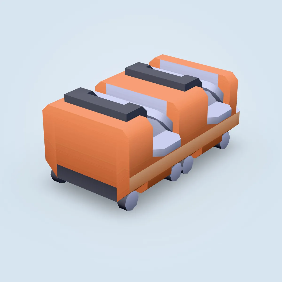 Coaster Train Wooden Model