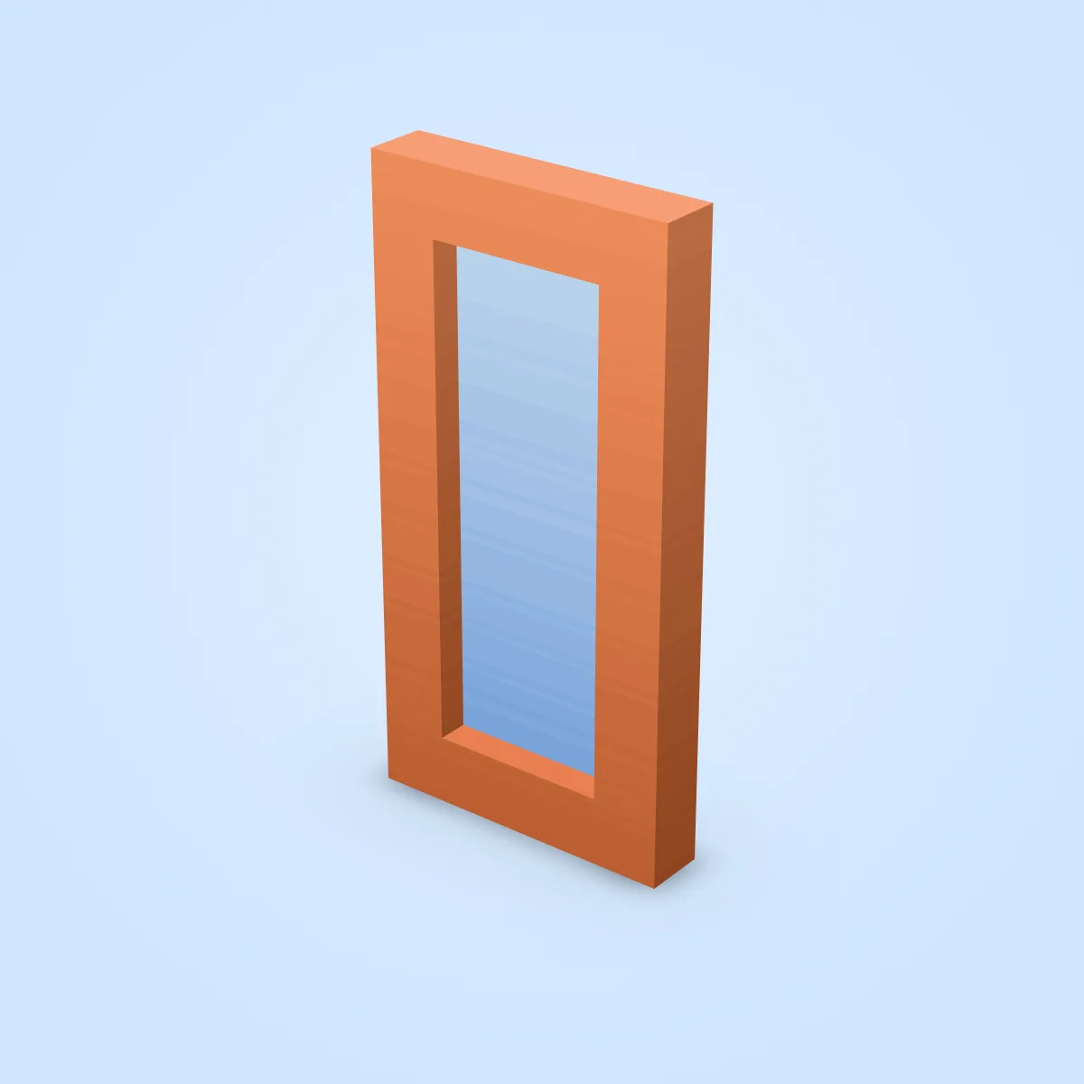 Door Brown Glass Model
