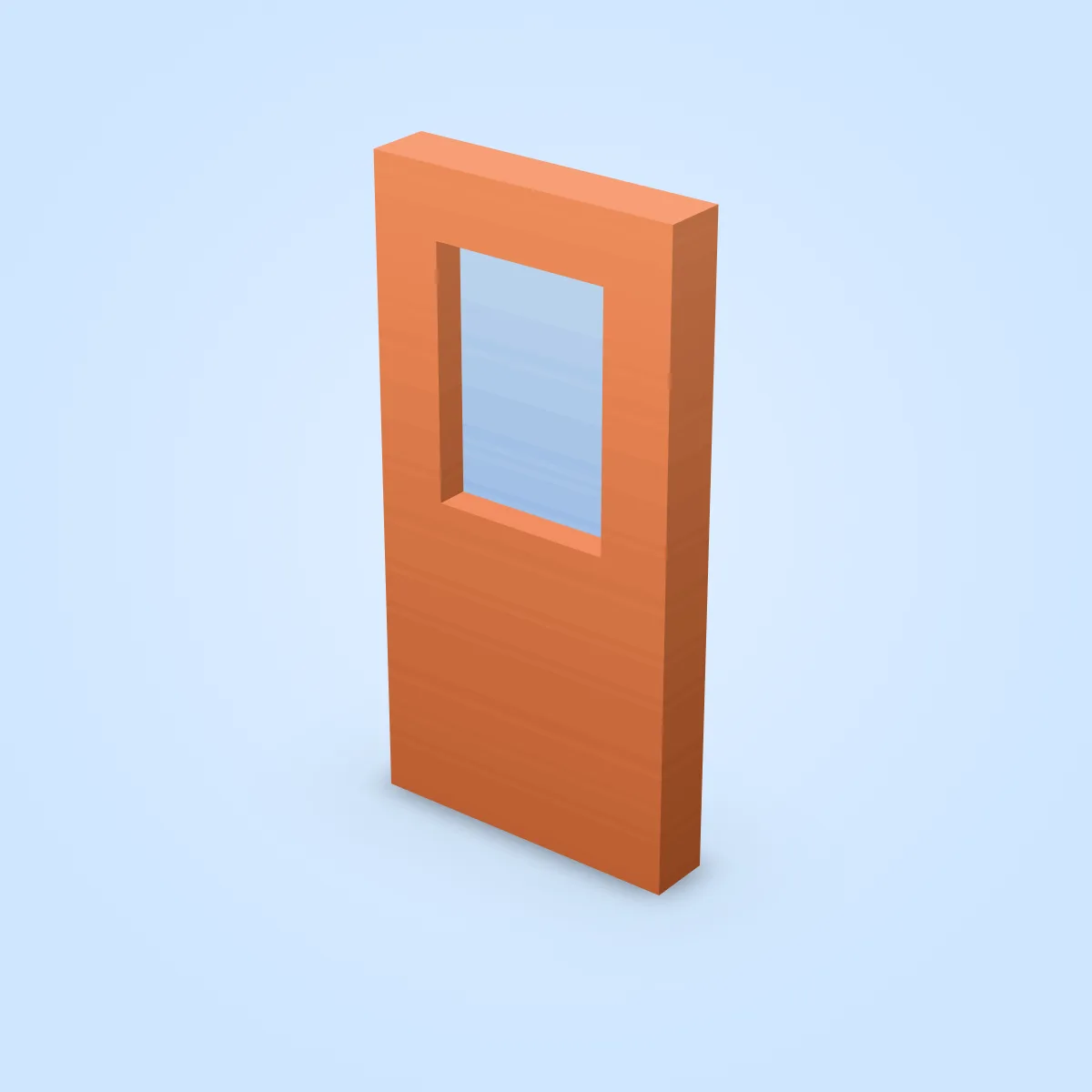 Door Brown Window Model