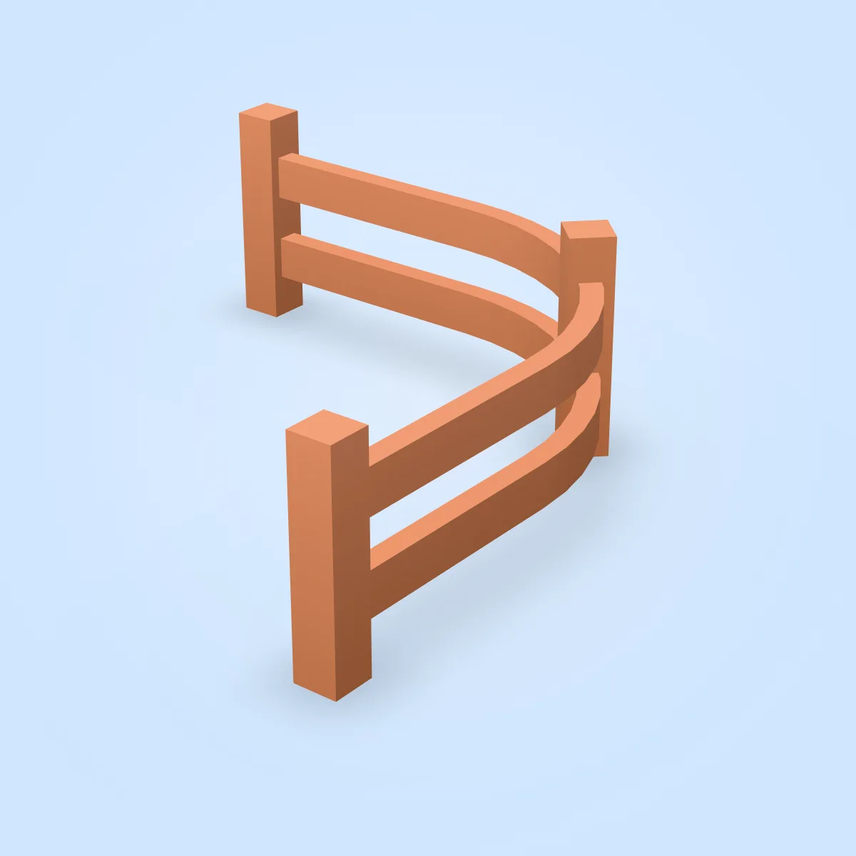 Fence Curved (Fantasy Town) Model