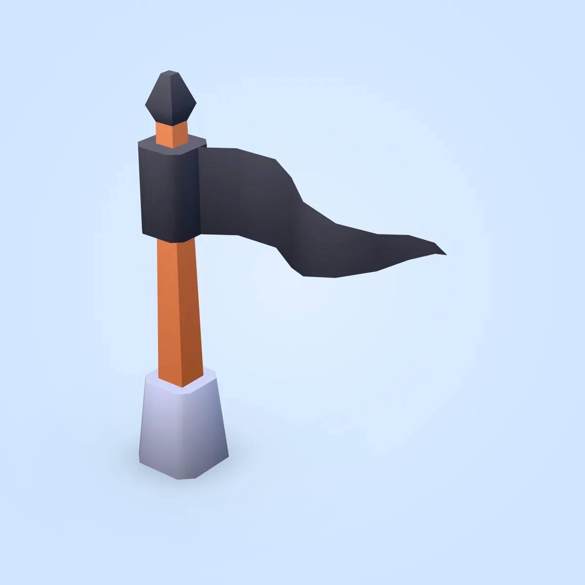 Flag Pirate Pennant Model