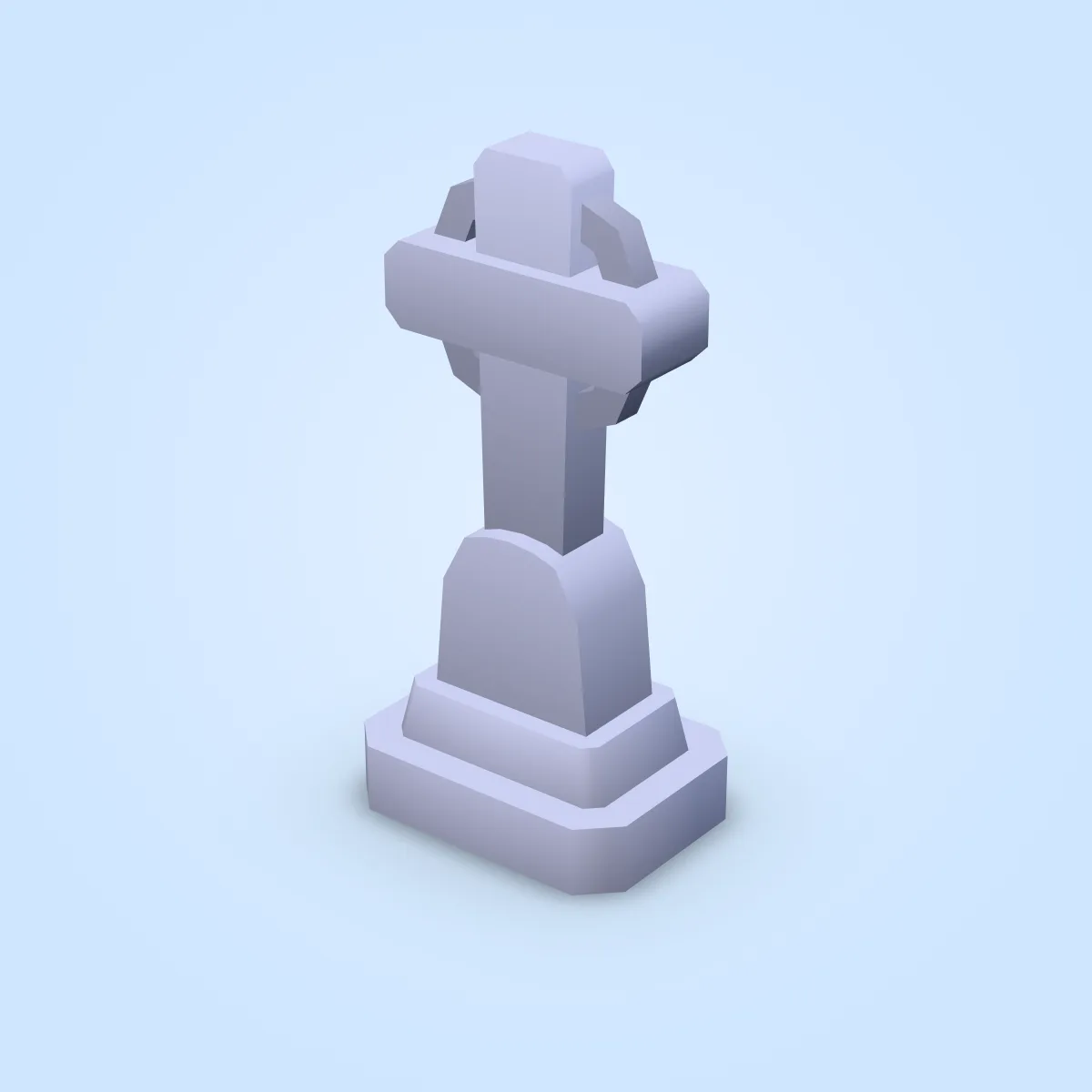 Gravestone Cross Large Model