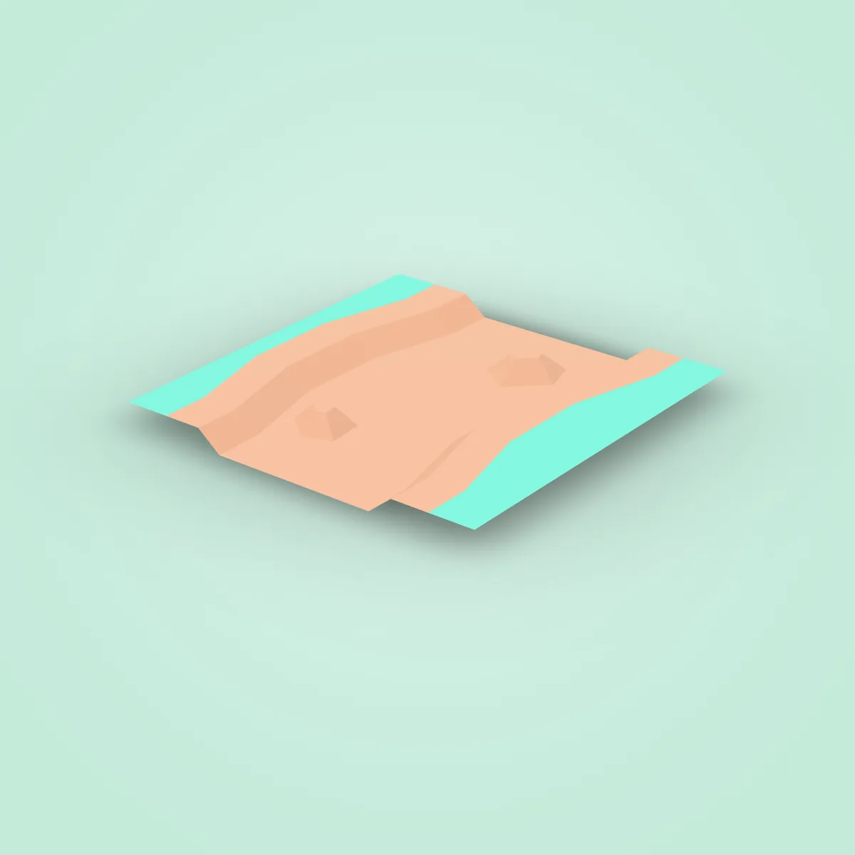 Ground Path Rocks Model