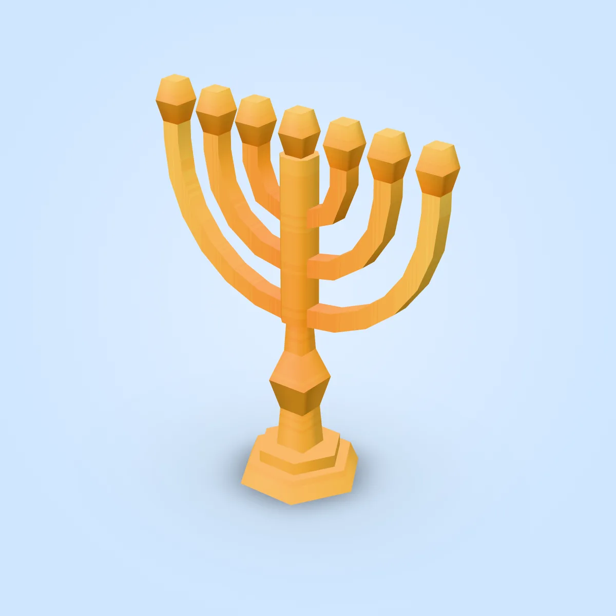 Hanukkah Menorah Model
