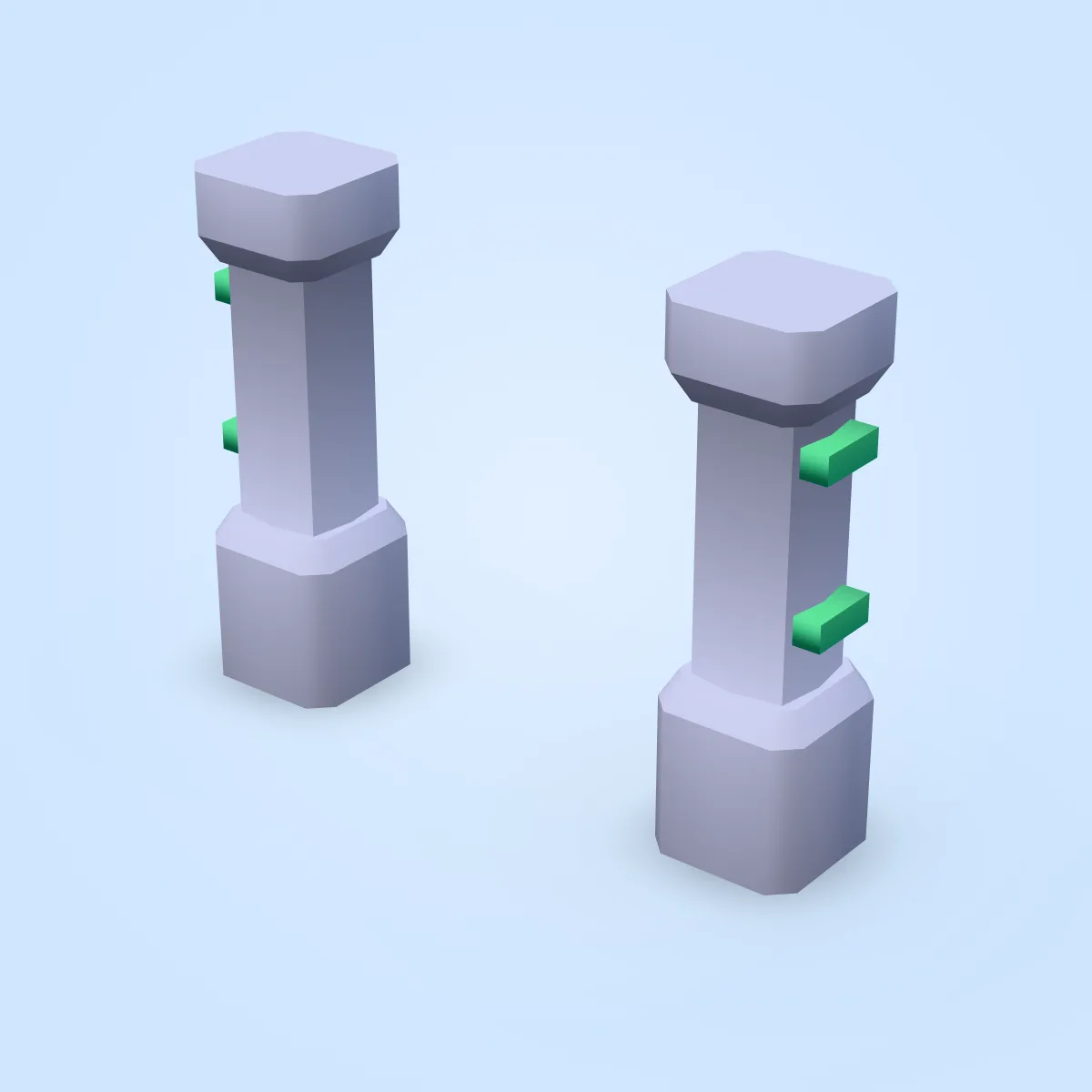 Iron Fence Border Gate Model