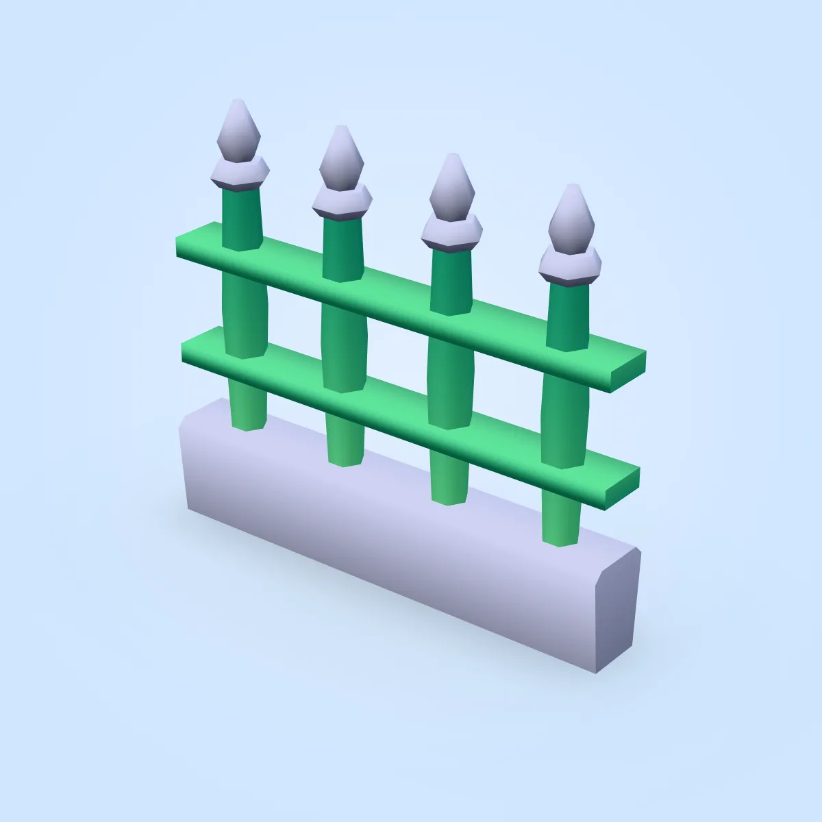 Iron Fence Border Model