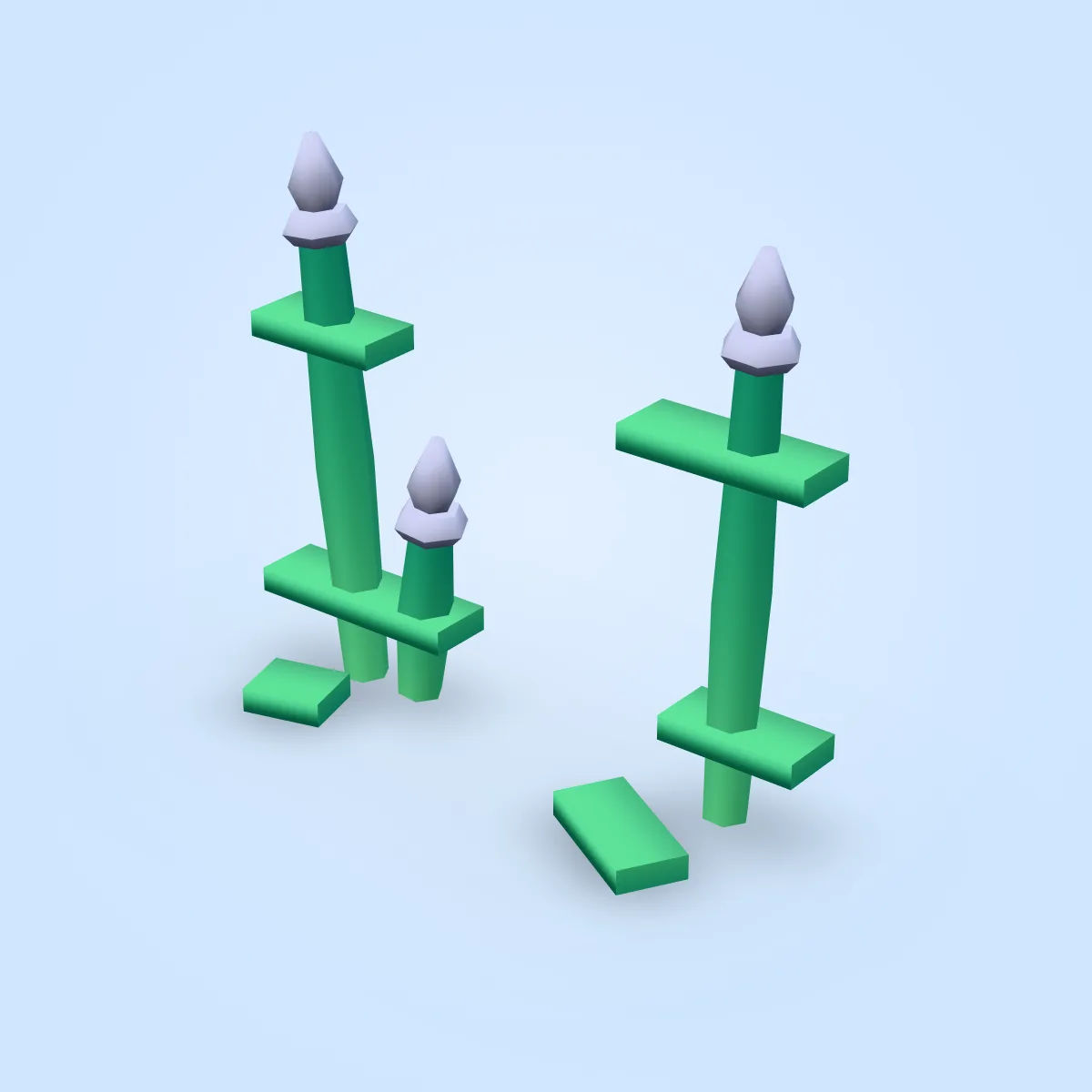 Iron Fence Damaged Model