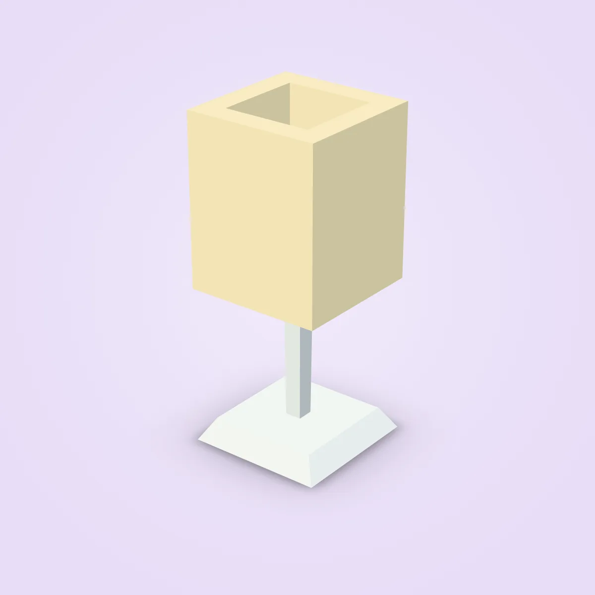 Lamp Square Table Model