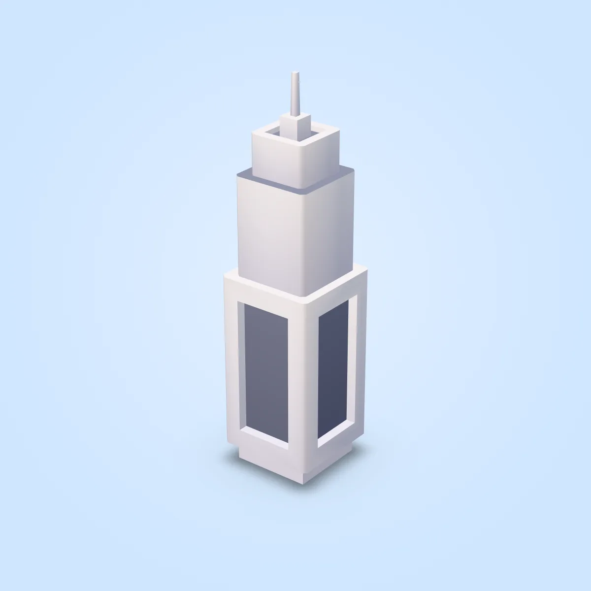 Low Detail Building Type M Model