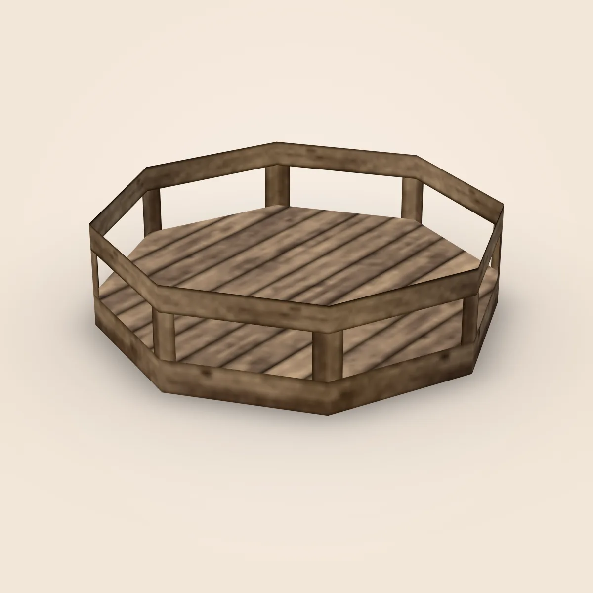 Overhang Round Railing Model
