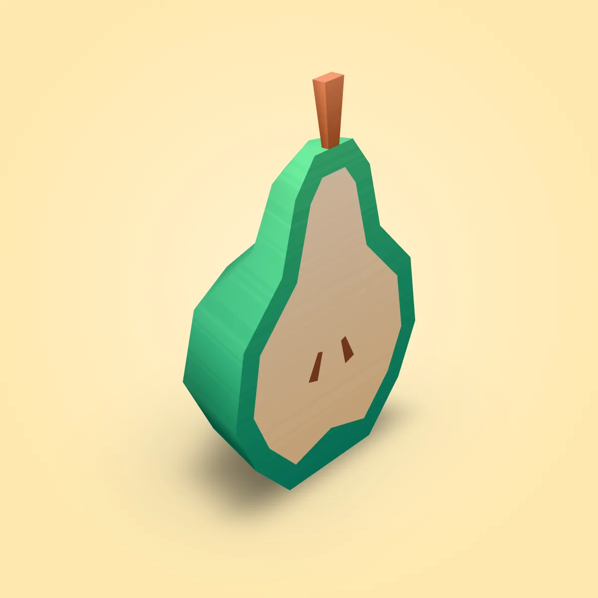 Pear Half Model