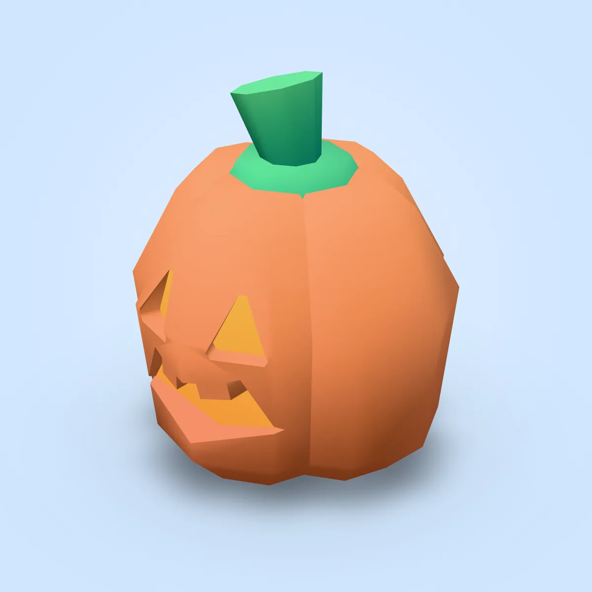 Pumpkin Tall Carved Model