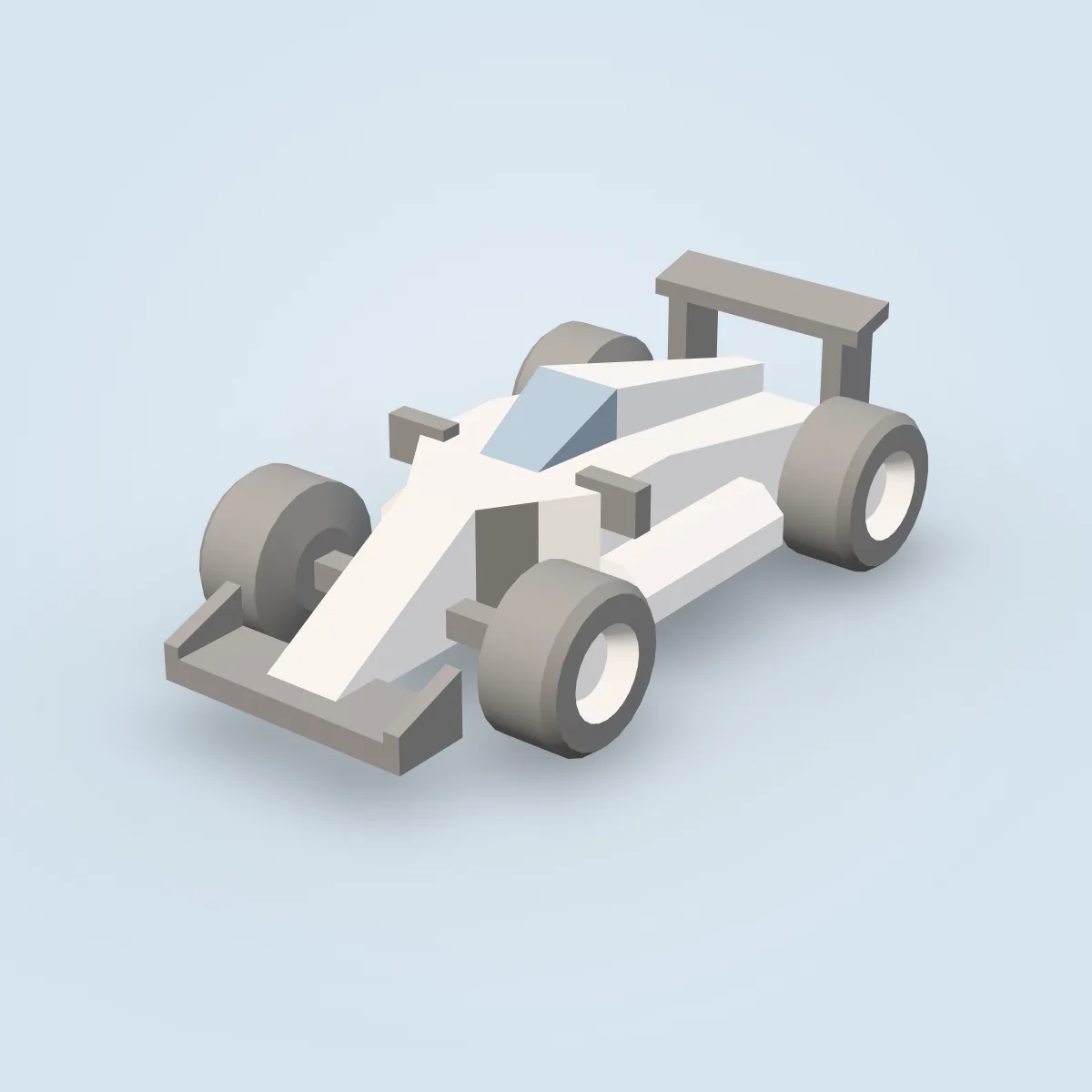 Race Car White Model